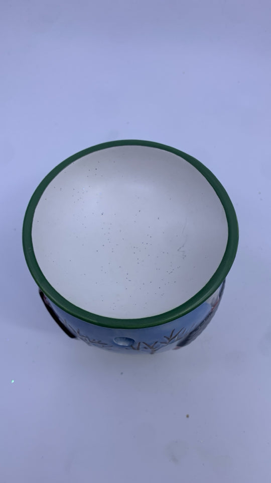 WINTER SCENE SNOWMAN TART WARMER.