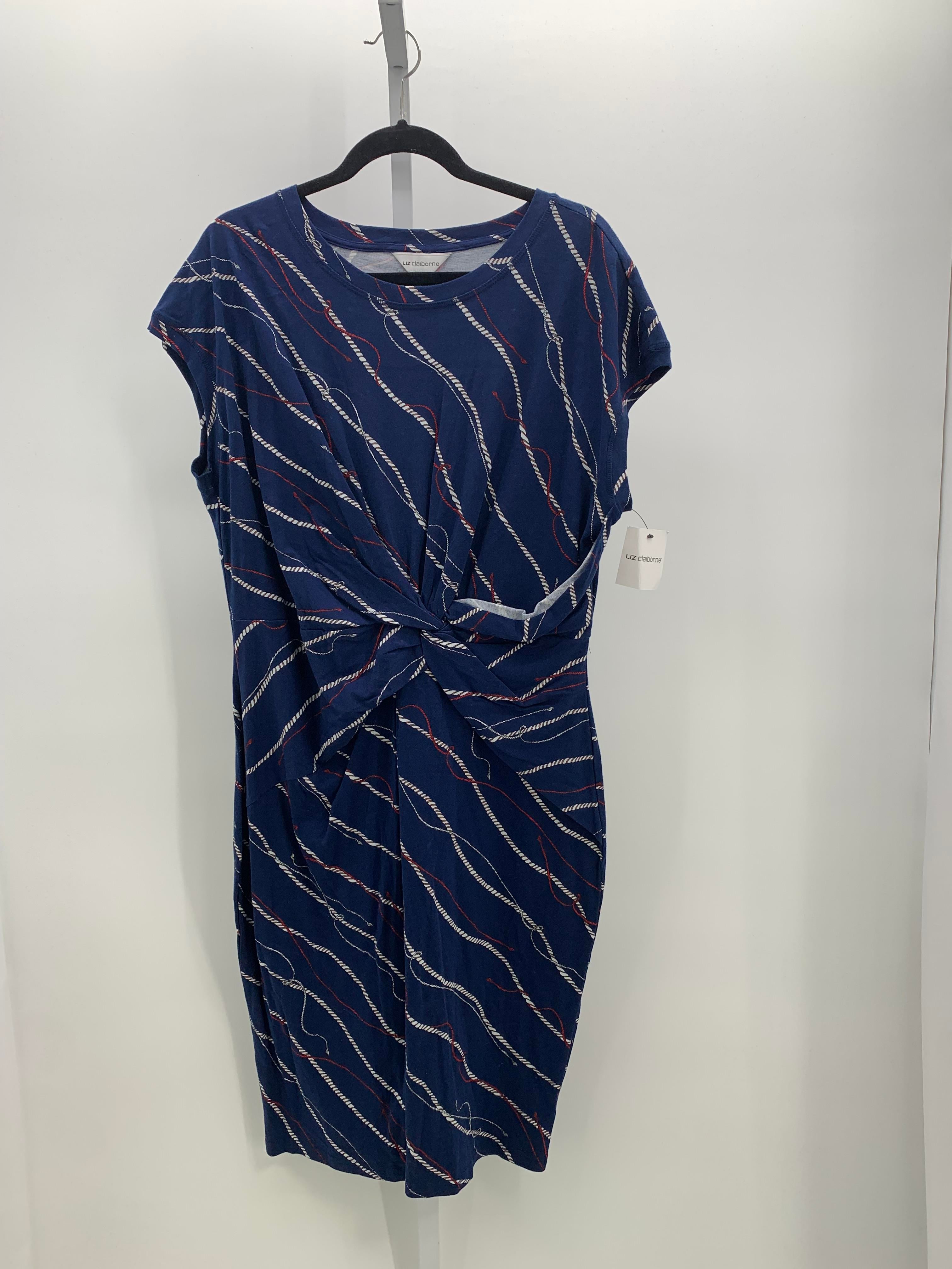 Liz Claiborne Size Extra Large Misses Short Sleeve Dress