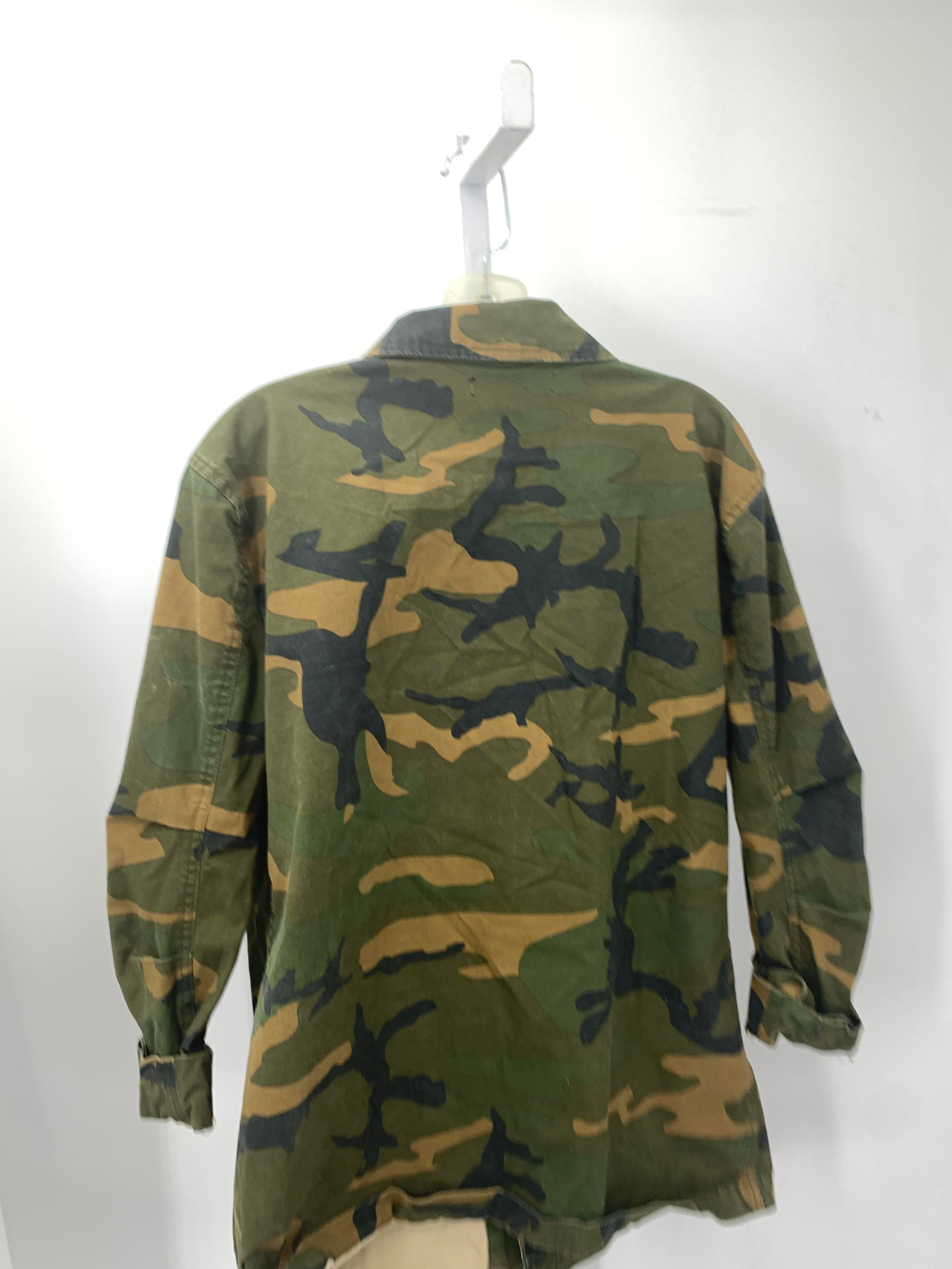 CAMO BTN DOWN JACKET