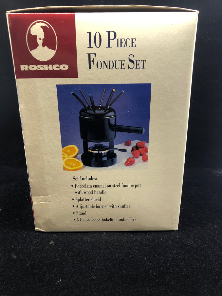 10PC FONDUE SET.