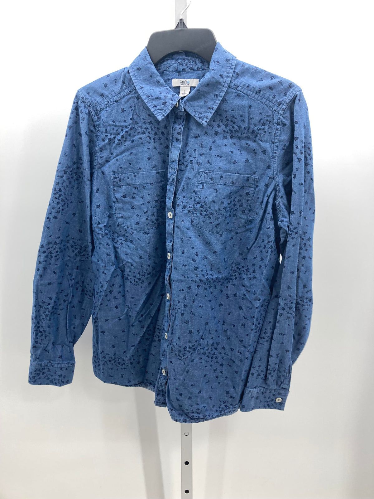 Croft & Barrow Size Large Misses Long Sleeve Shirt