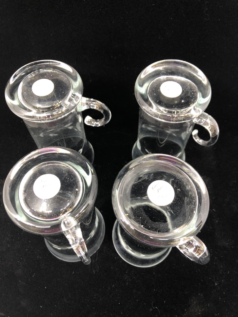 NIB PRINCESS HOUSE CRYSTAL GLASSES W/LOW HANDLE.