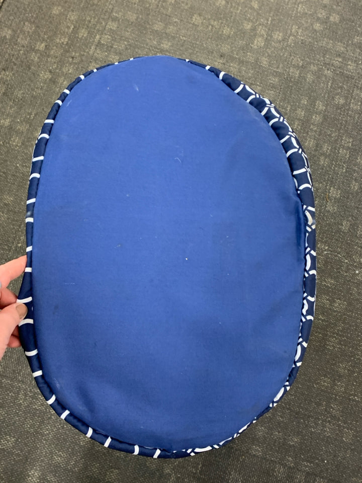 BLUE POTTERY BARN HAMPER.