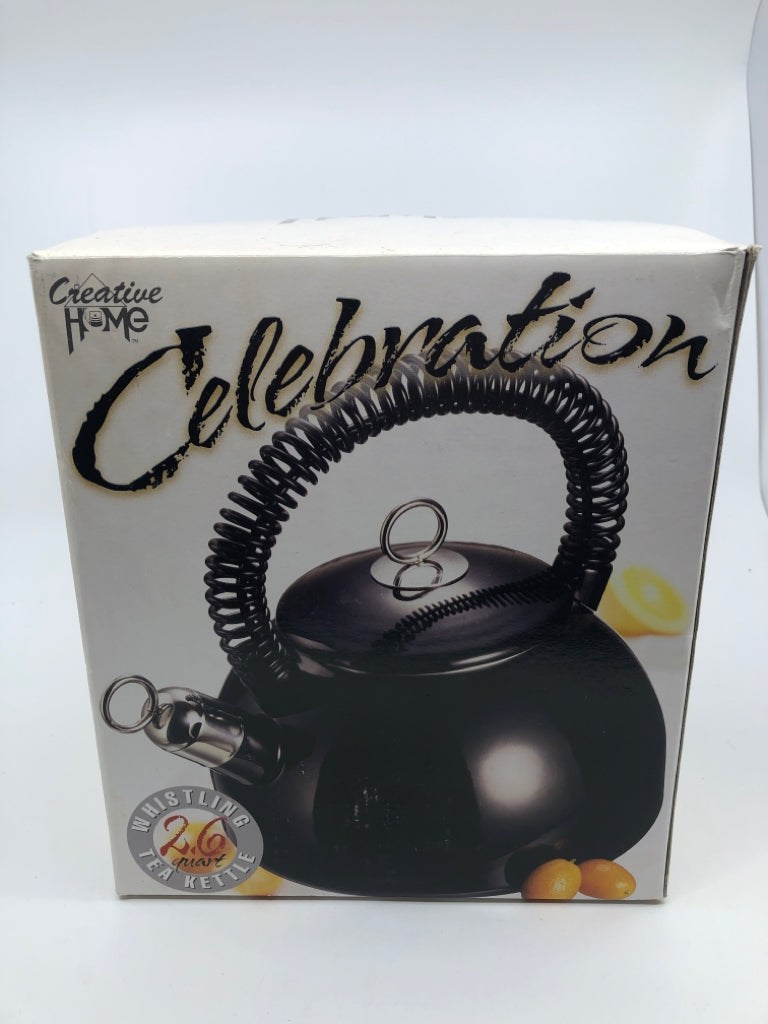 NIB CREATIVE HOME WHISTLING TEA KETTLE.