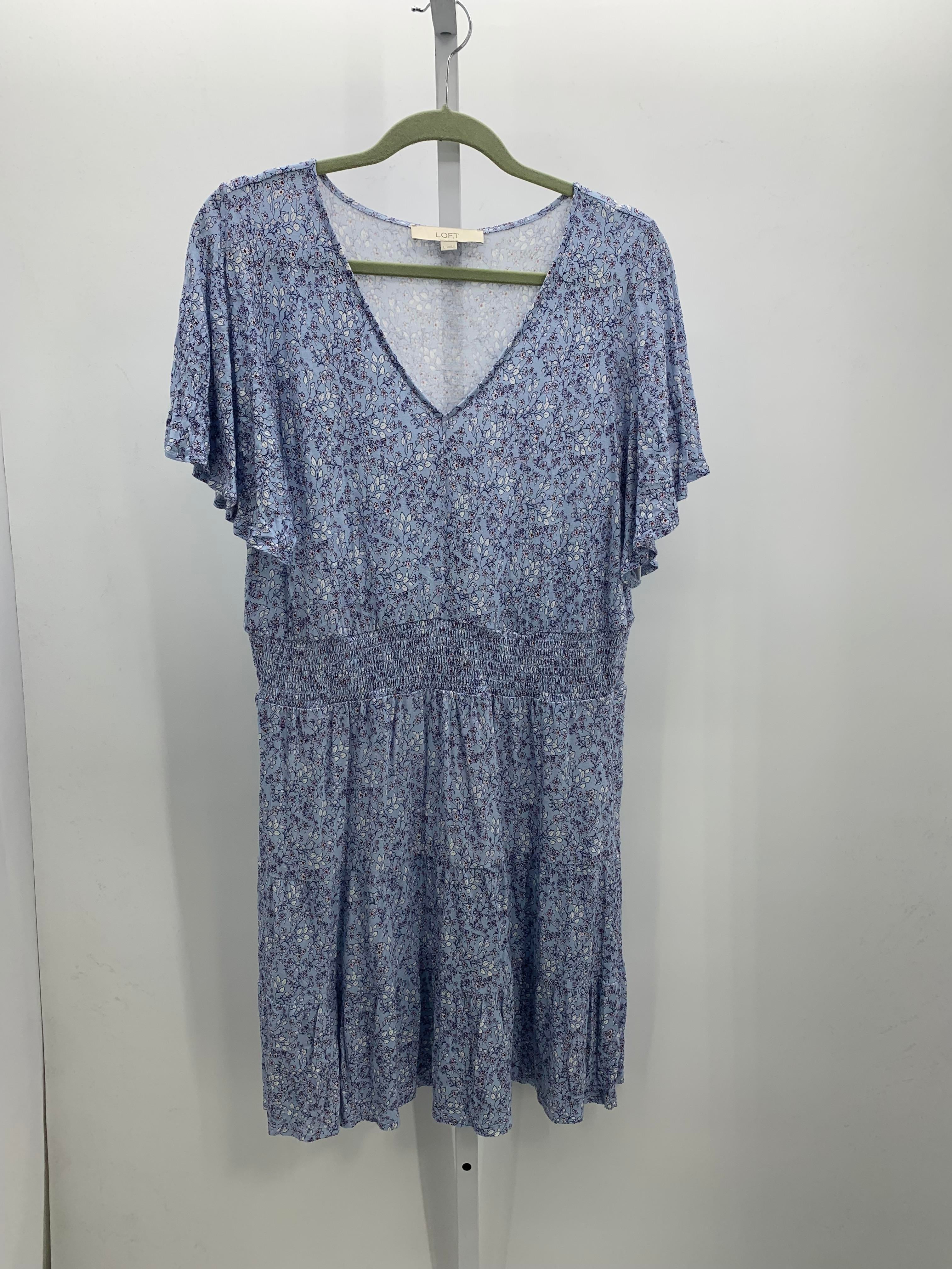 Loft Size Large Misses Short Sleeve Dress