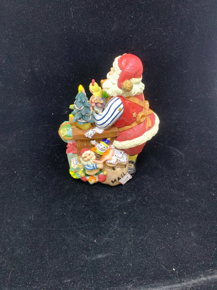 MUSICAL SANTA TOYLAND FIGURINE.