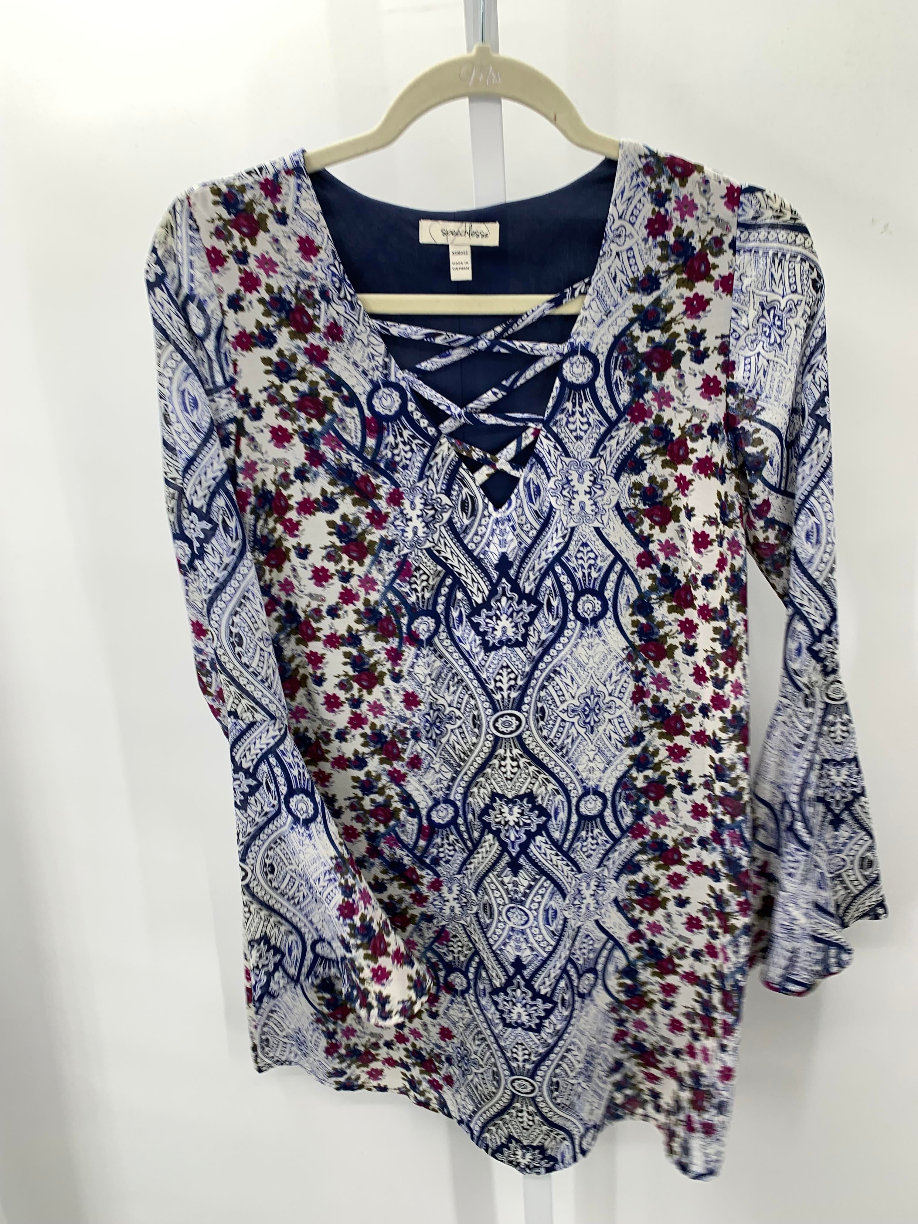 Speechless Size X Small Misses Long Sleeve Dress