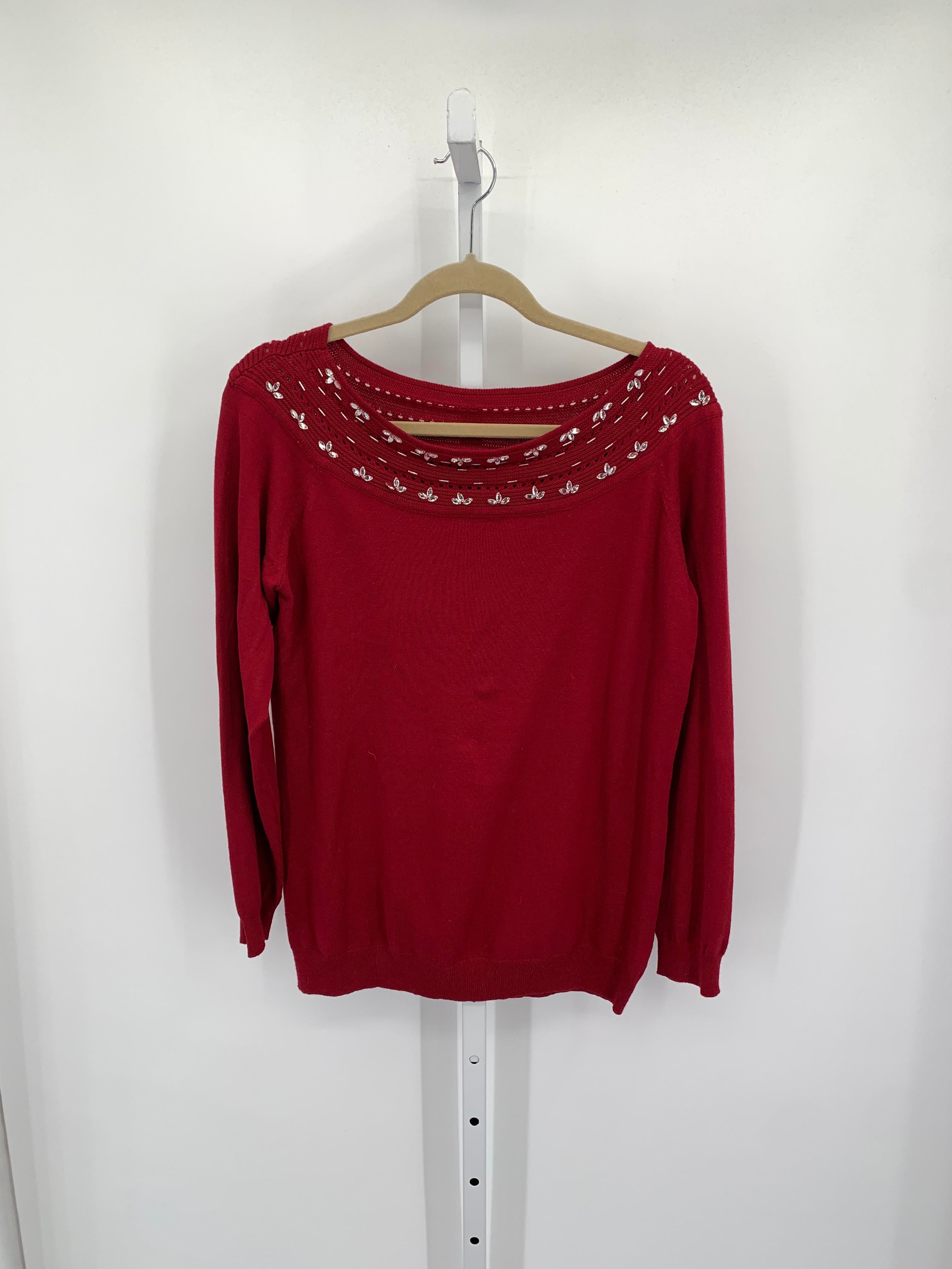 Roz & Ali Size Medium Misses Long Slv Sweater