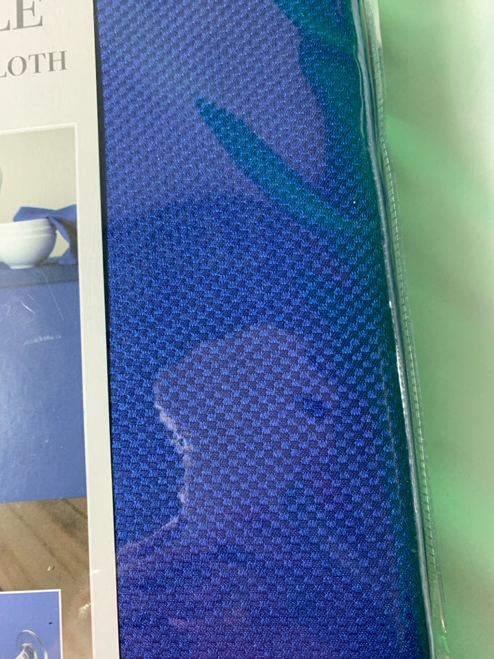 NIP BLUE TABLECLOTH-OBLONG 60" X 84"