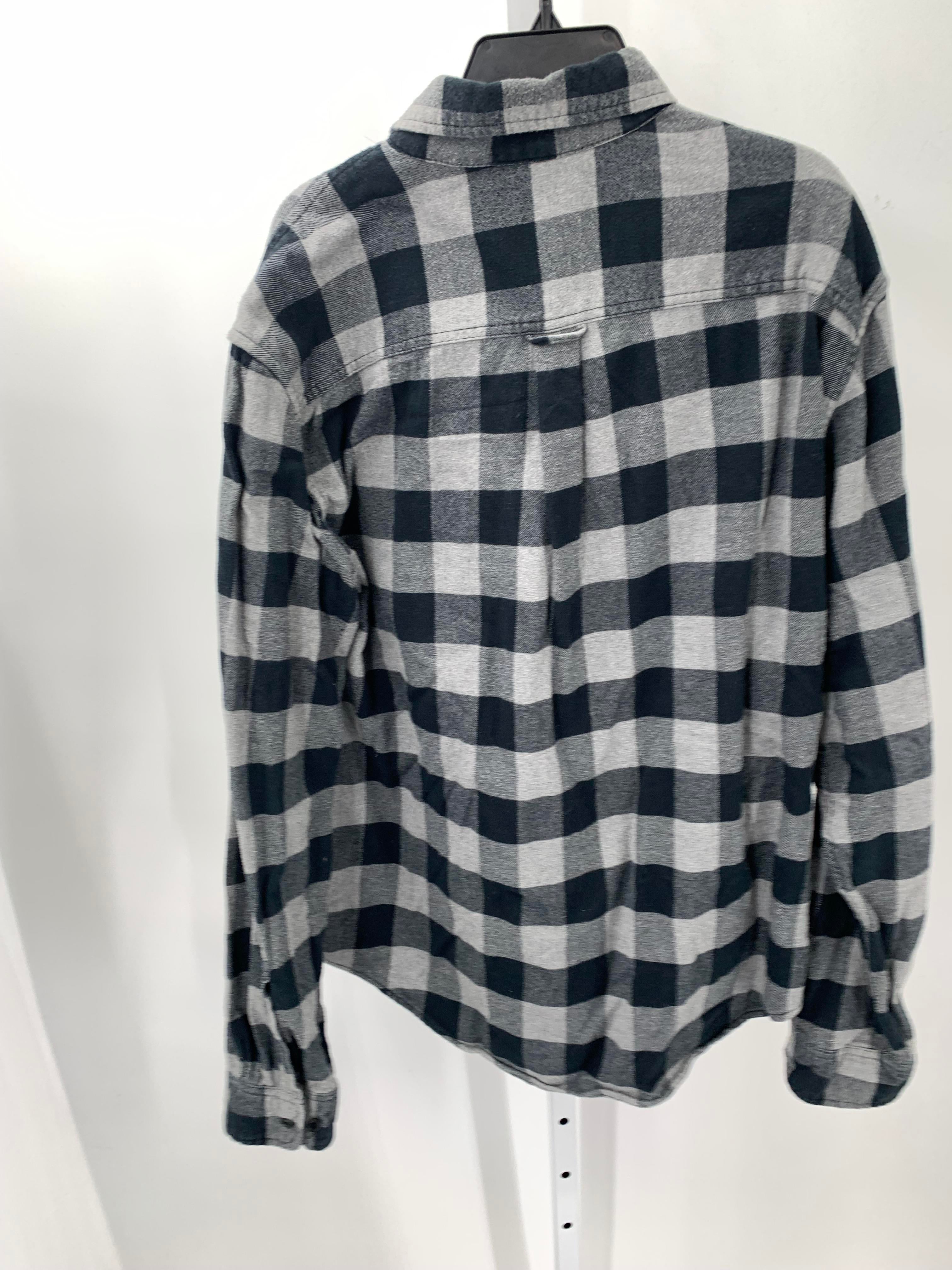 BLACK PLAID BTN DOWN
