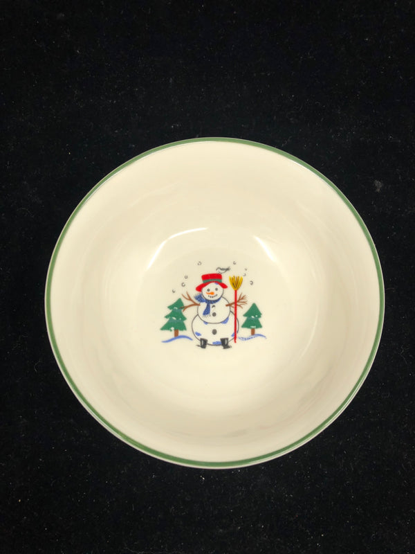 4 PFALTZGRAFF SNOWMAN BOWLS.