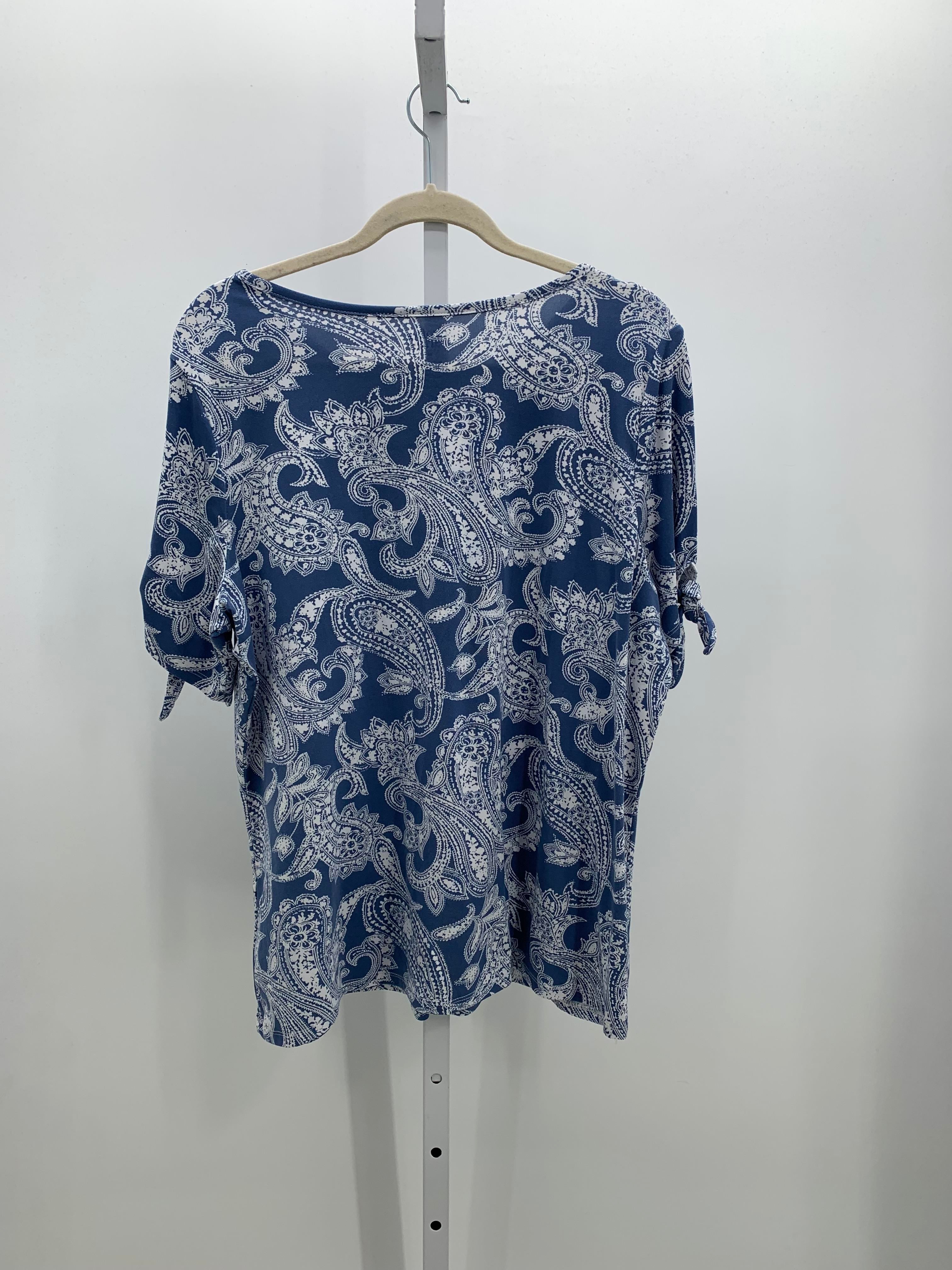 Croft & Barrow Size Extra Large Misses Short Sleeve Shirt