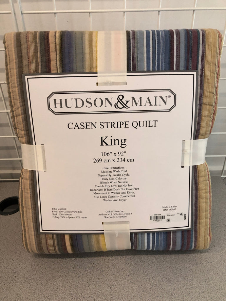 NIP CASEN STRIPE KING QUILT.