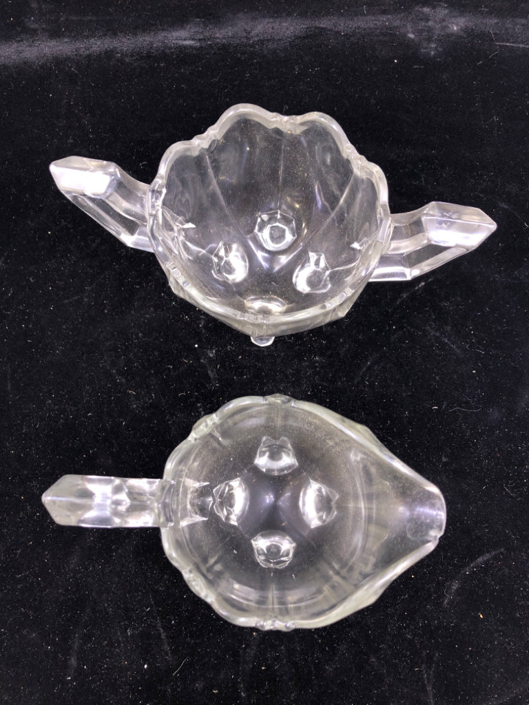 2 VTG FOOTED SUGAR AND CRAEMER.