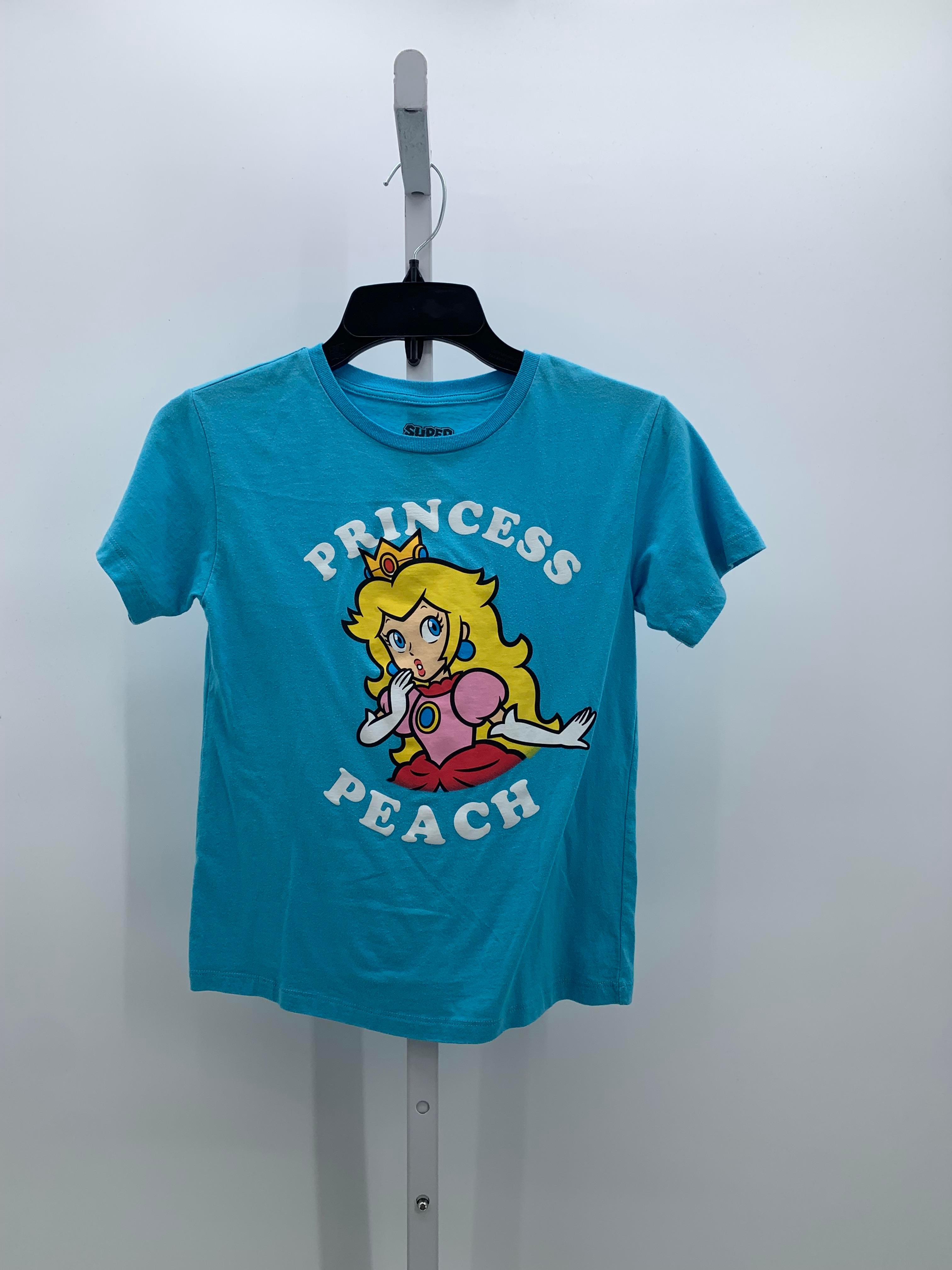 Super Mario Size 7-8 Girls Short Sleeve Shirt