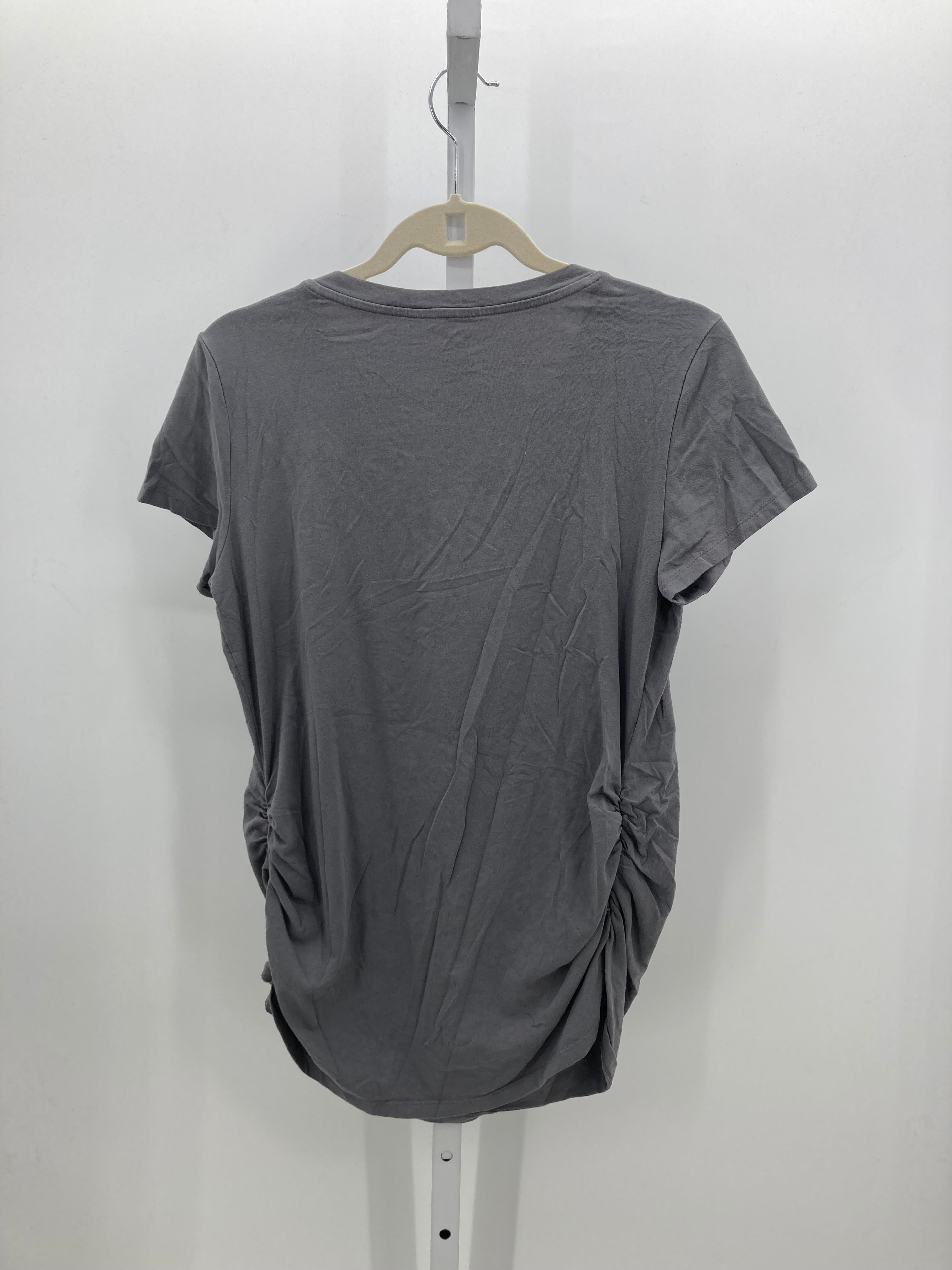 Old Navy Grey Size Large Maternity Short Sleeve Shirt