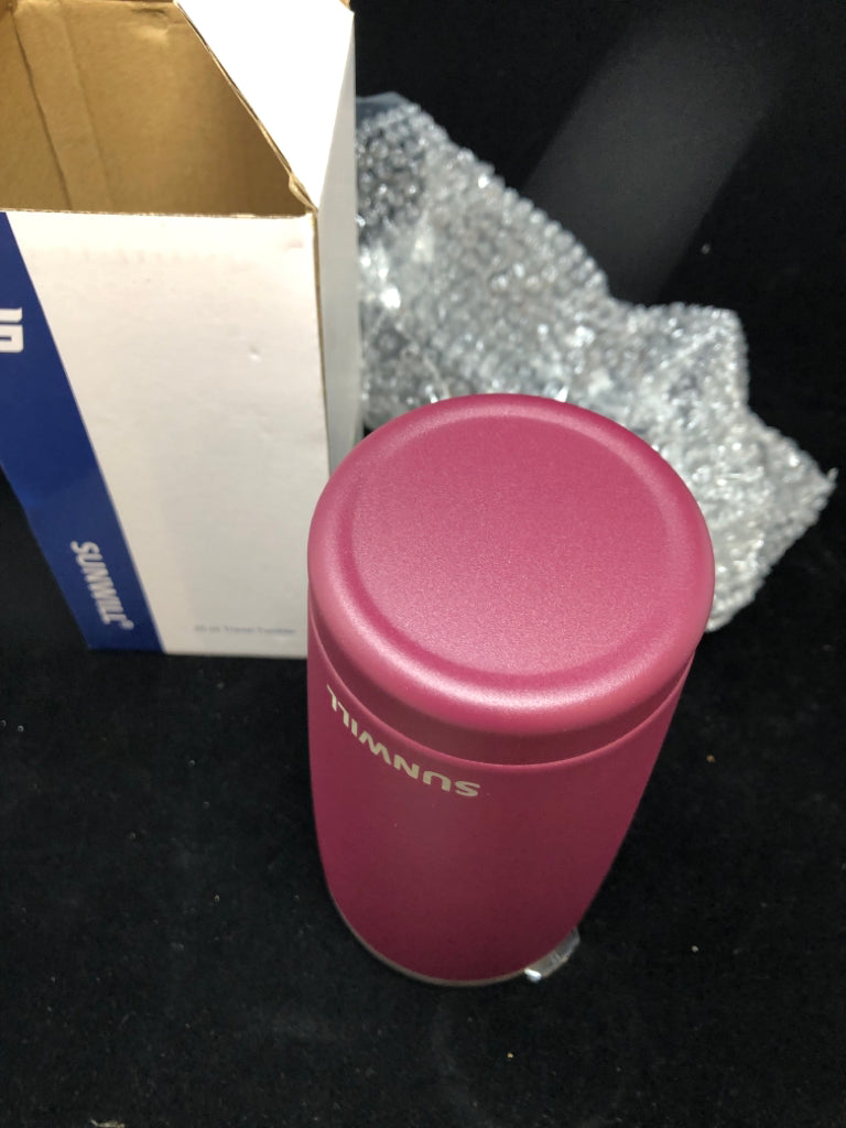 NIB MAROON SUNWILL TUMBLER.