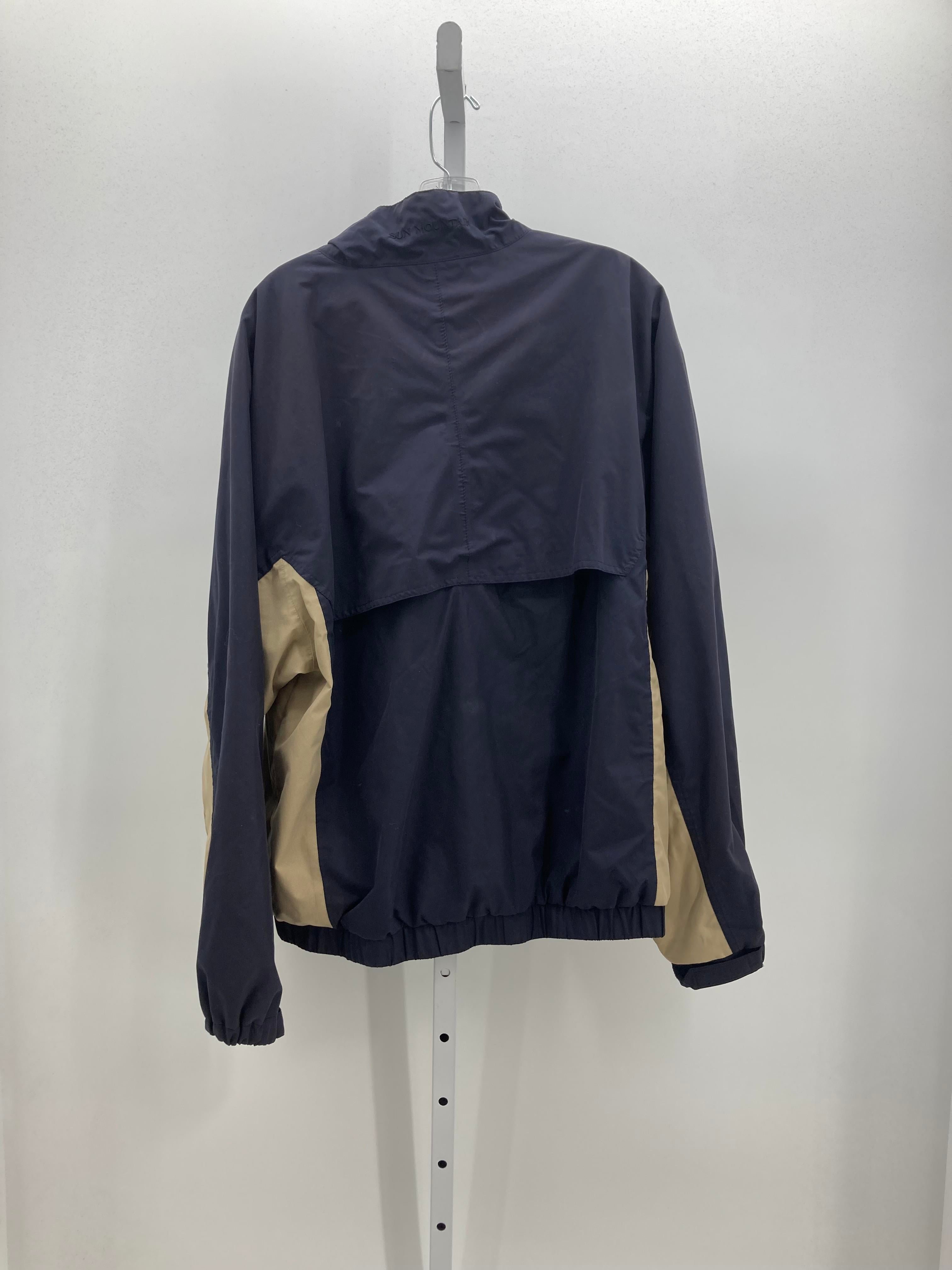 TAN ZIP UP JACKET.