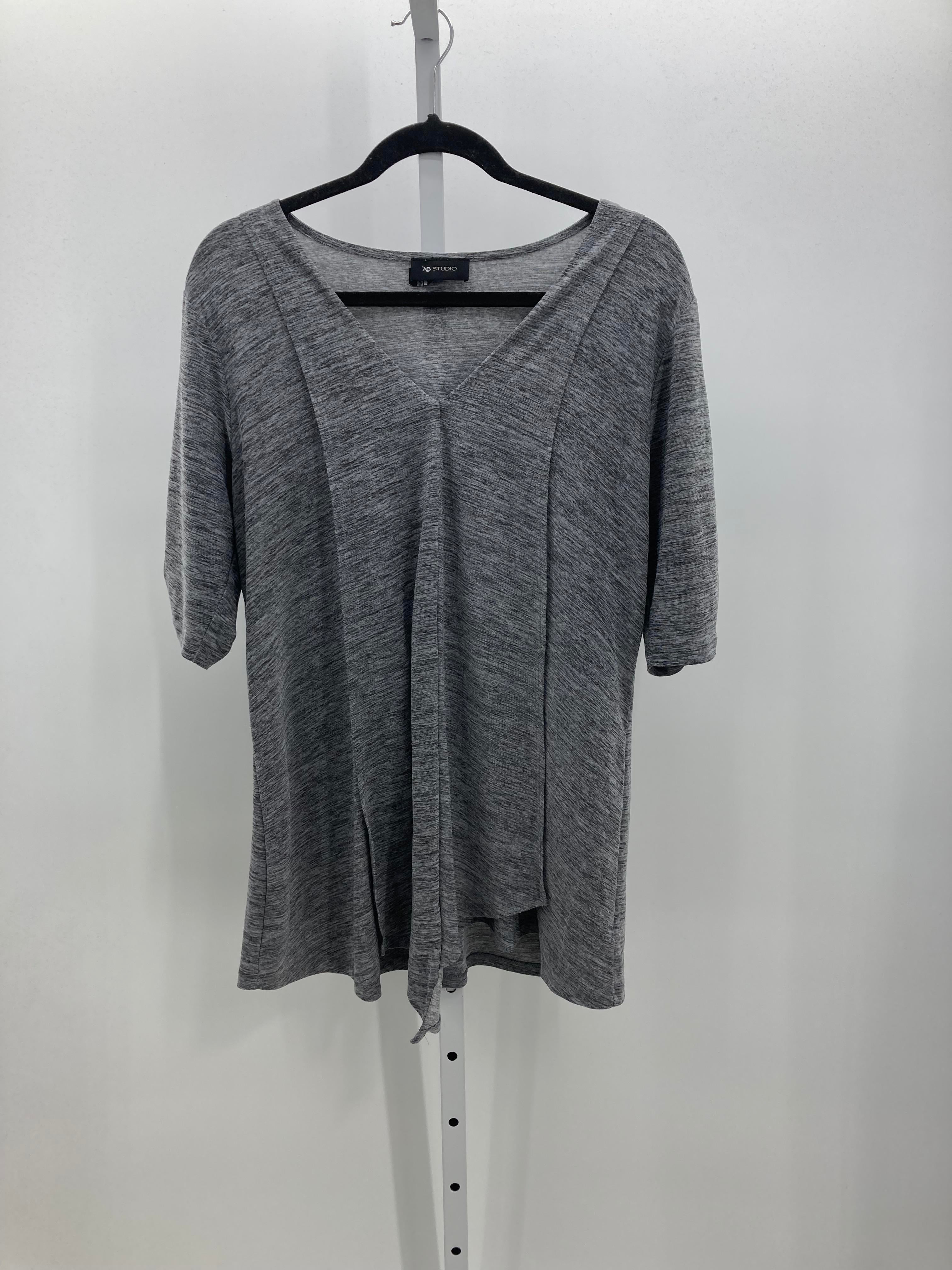 Ab Studio Size Extra Large Misses Short Sleeve Shirt