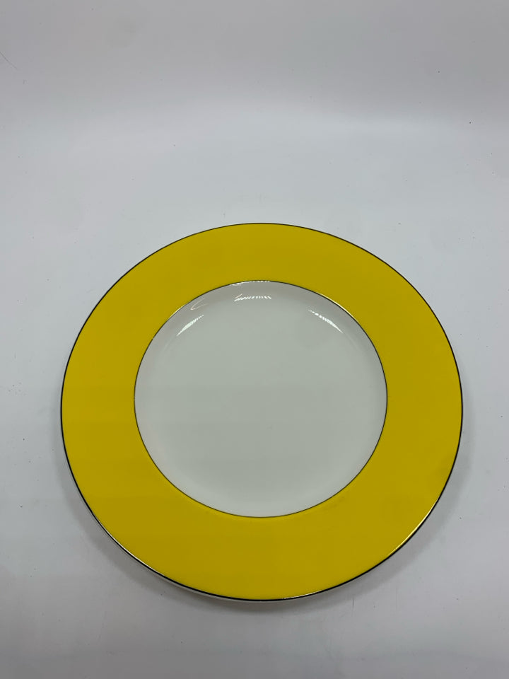 KATE SPADE LENOX RUTHERFORD YELLOW SALAD PLATE.