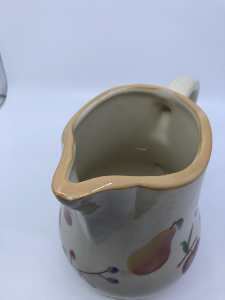 LONGABERGER HEAVY FRUIT MEDLEY PITCHER.