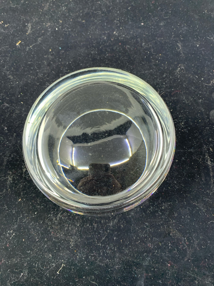 SMALL THICK GLASS BOWL.