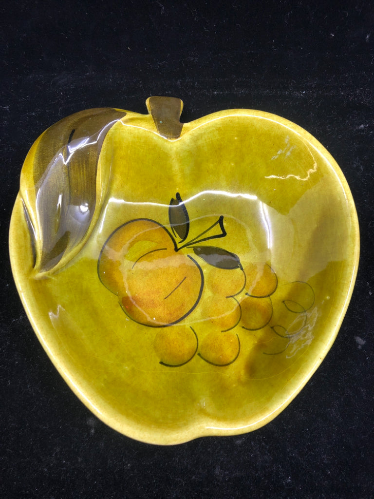 VTG GREEN APPLE CATCH ALL DISH.