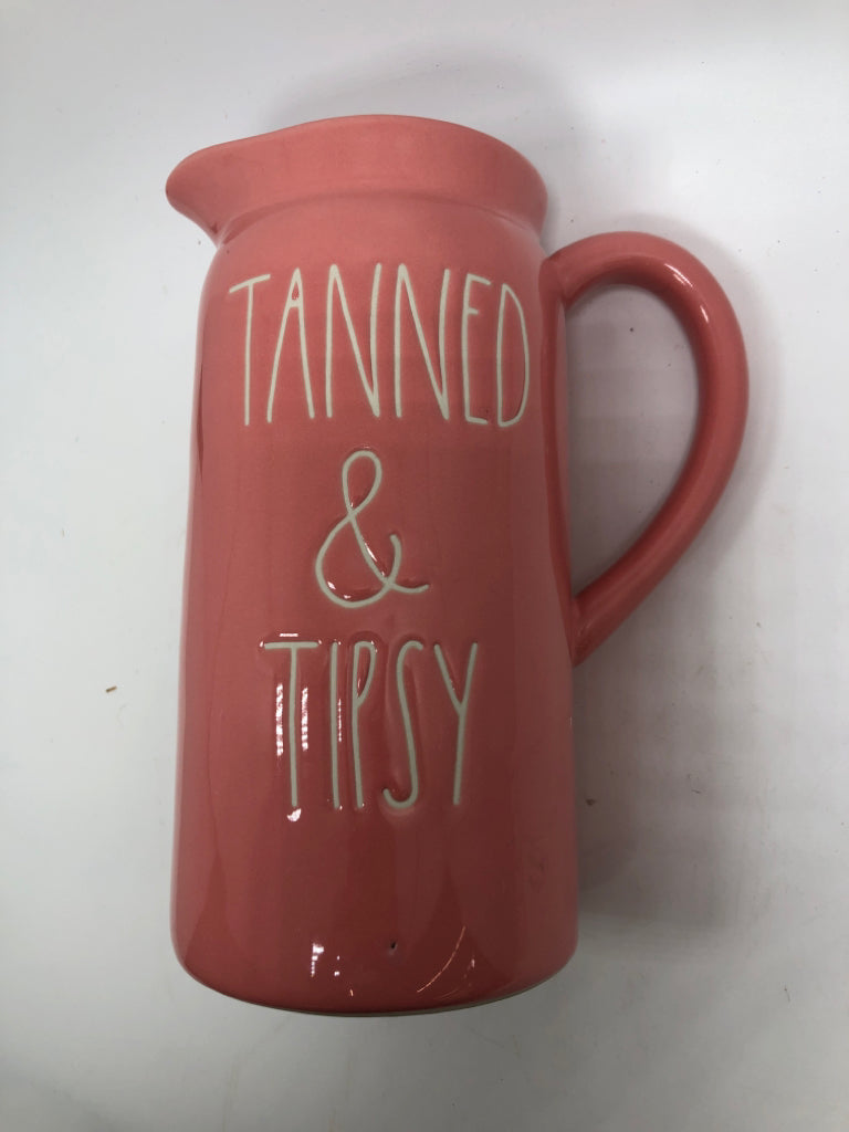 TANNED & TIPSY RAE DUNN PITCHER.