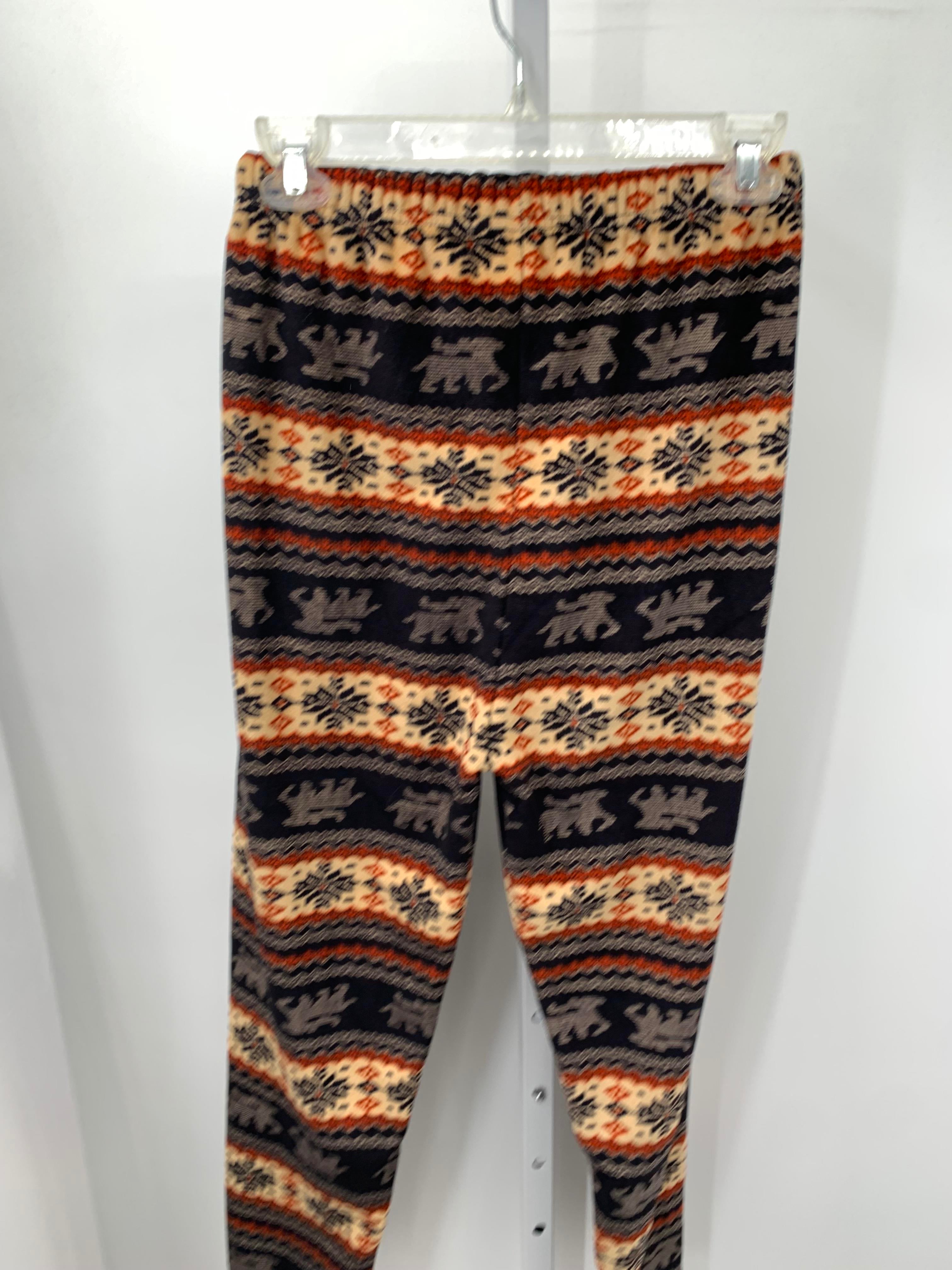 NEW FLEECE LEGGINGS SNOW FLAKES PATTERN.