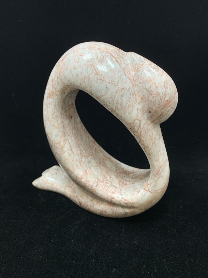 ABSTRACT MARBLE POSE SCULPTURE.
