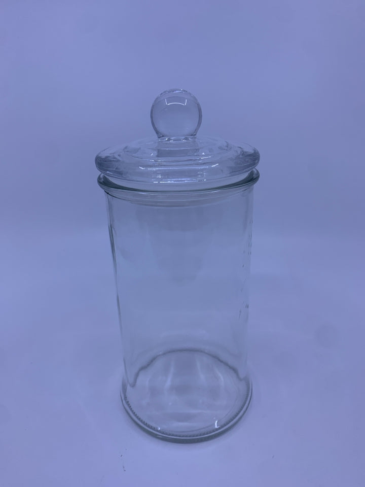 GLASS CANISTER W LID.