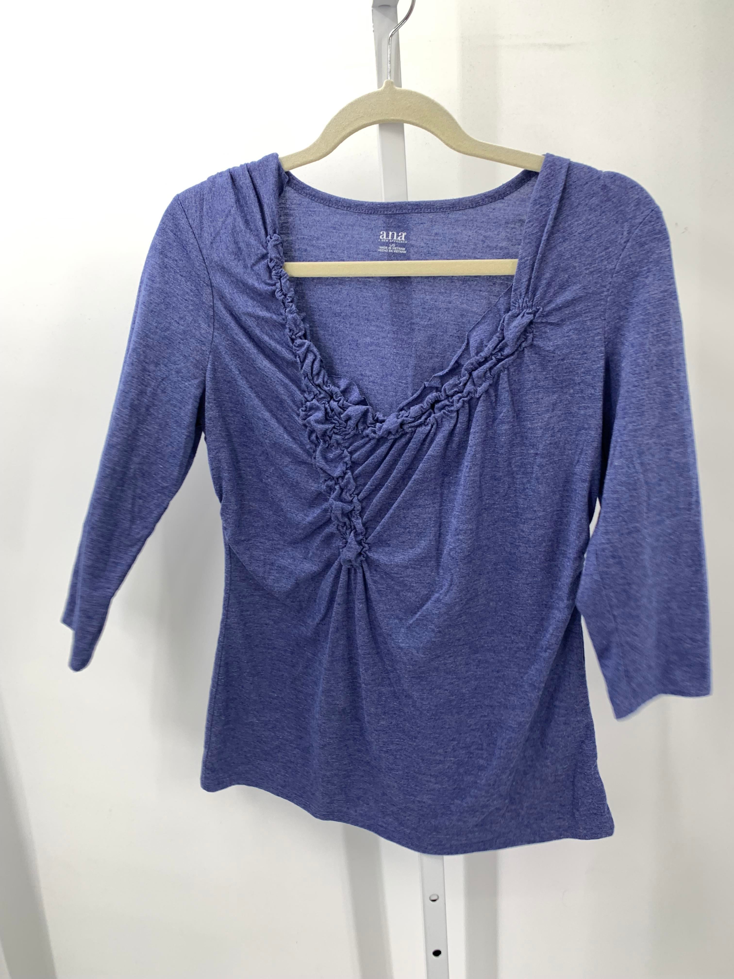 A.N.A. Size Large Misses 3/4 Sleeve Shirt