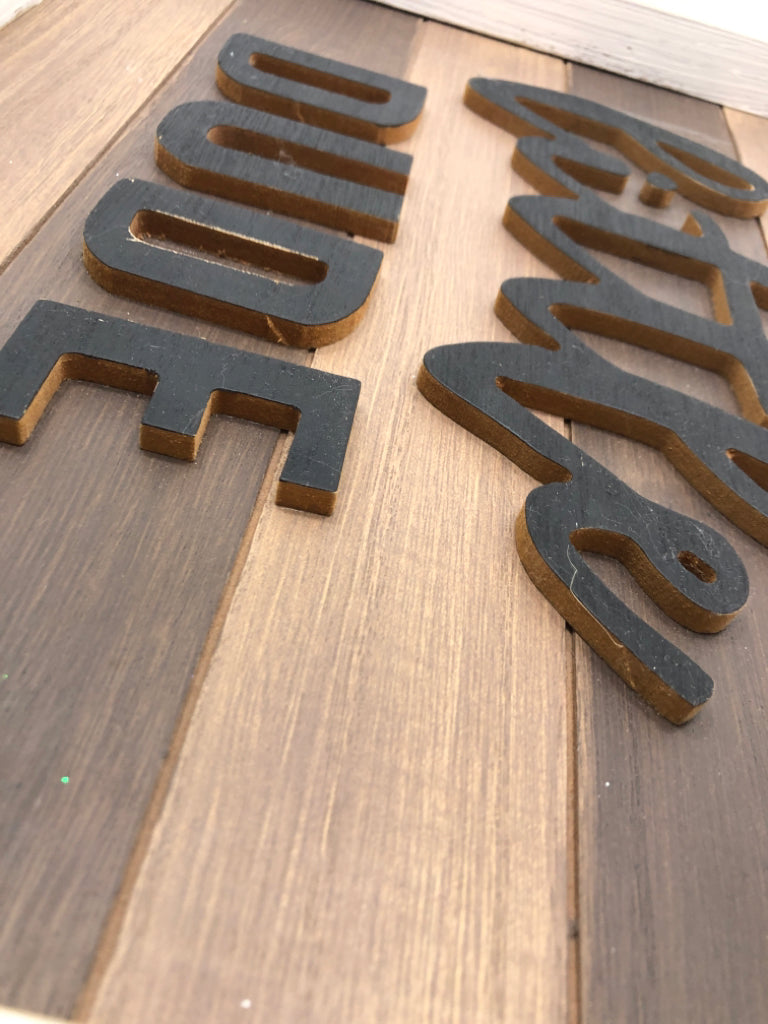 LITTLE DUDE LAYERED WOODEN SIGN.