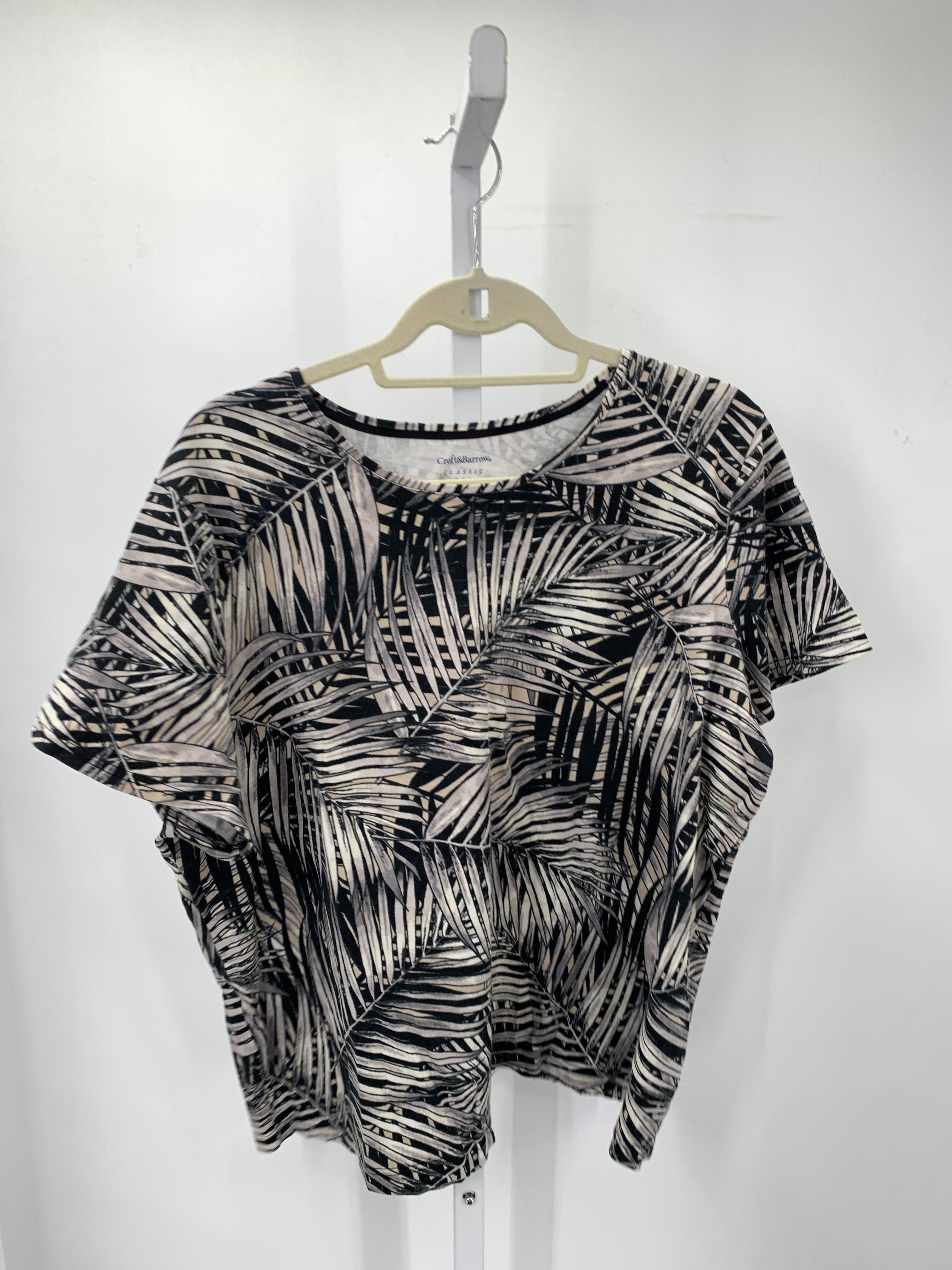 Croft & Barrow Size 2X Womens Short Sleeve Shirt