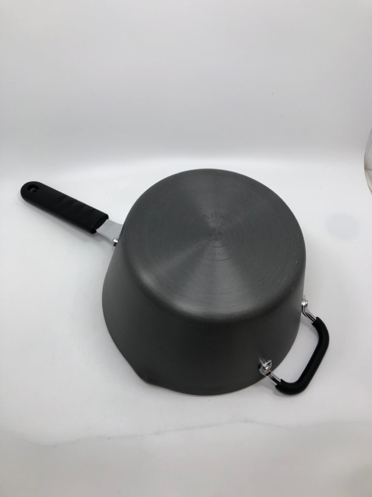 DENMARK HARD ANODIZED DEEP FRY PAN+ LID.