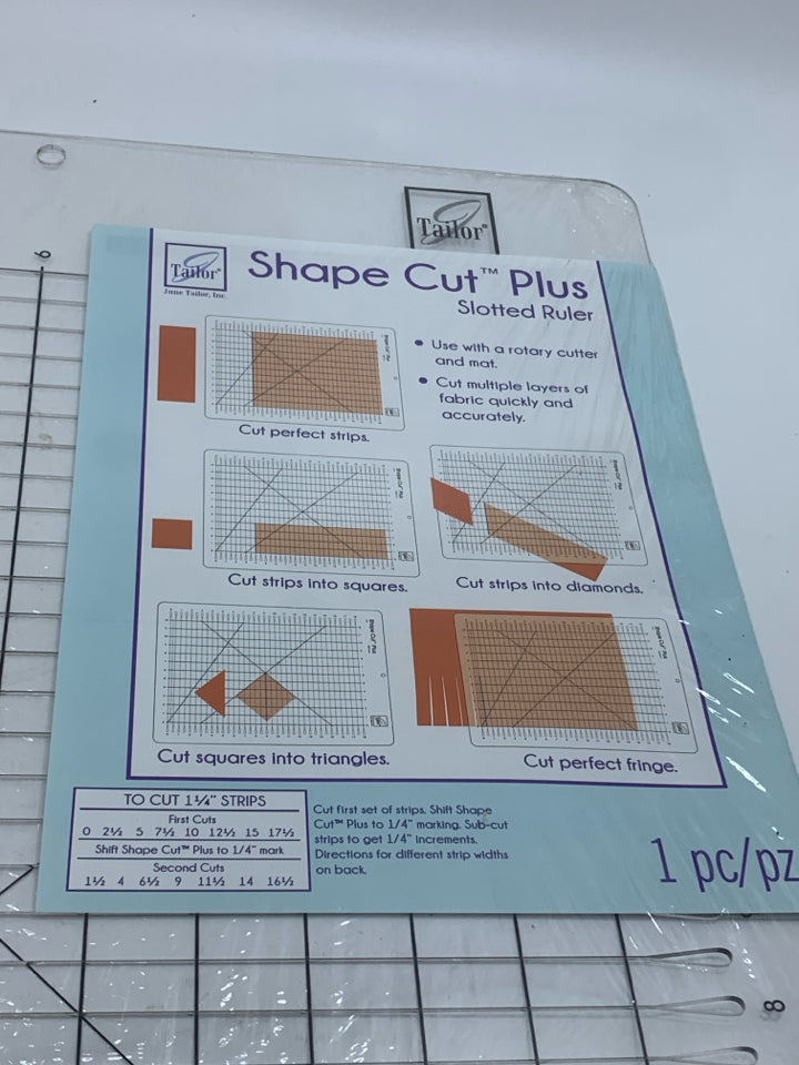 NIP SHAPE CUT SLOTTED RULER.