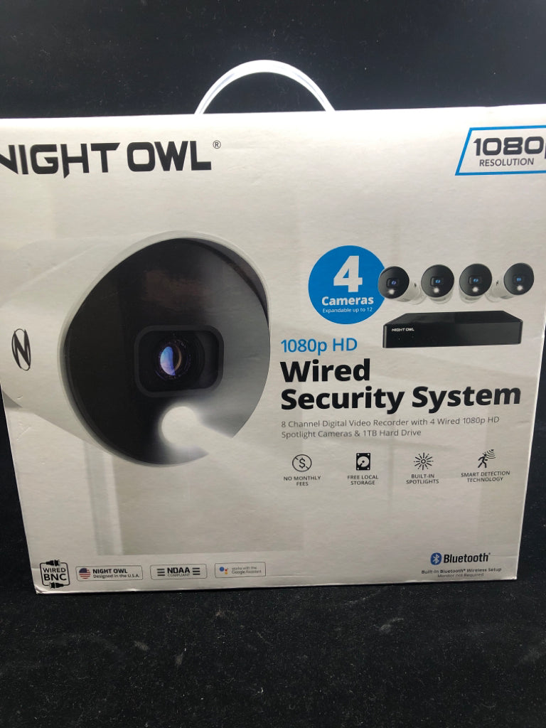 NIB NIGHT OWL WIRED SECURITY SYSTEM.