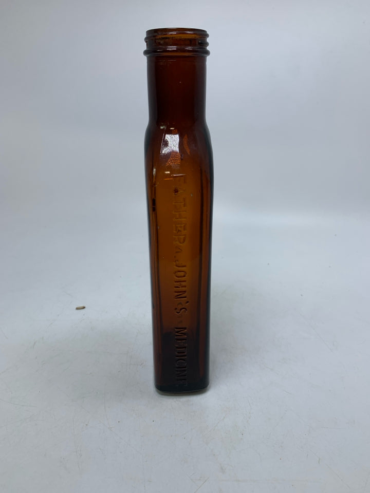 VTG FATHER JOHN'S MEDICINE EMPTY BOTTLE.