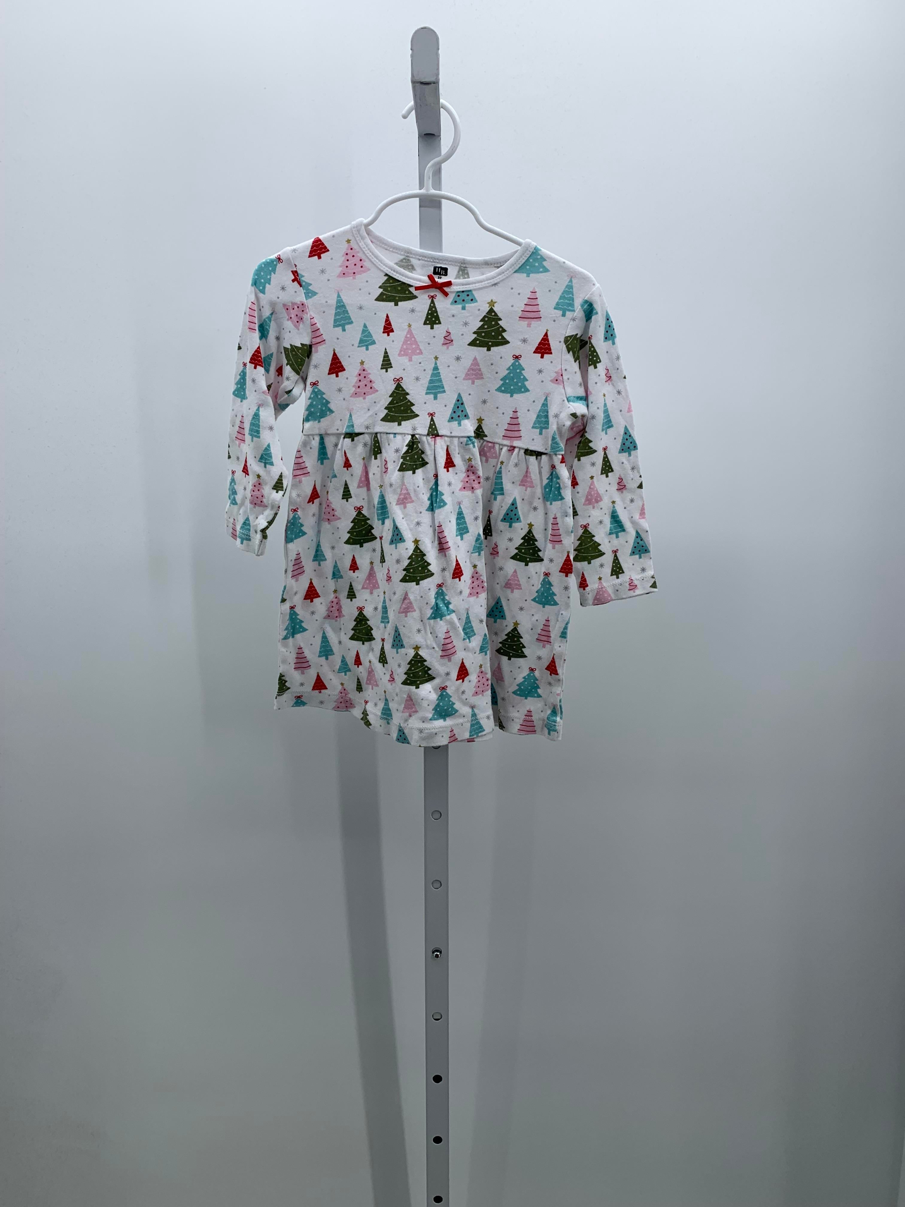 LONG SLV DRESS XMAS TREES