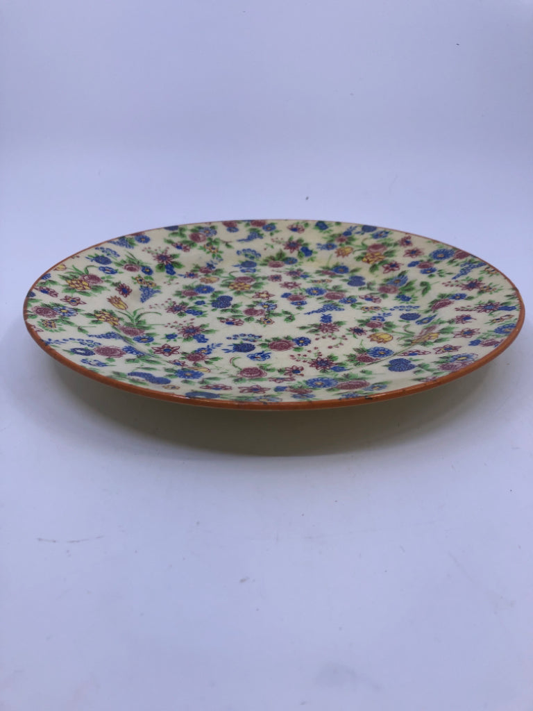 5 VTG BLUE AND PINK LUNCH PLATES- JAPAN.