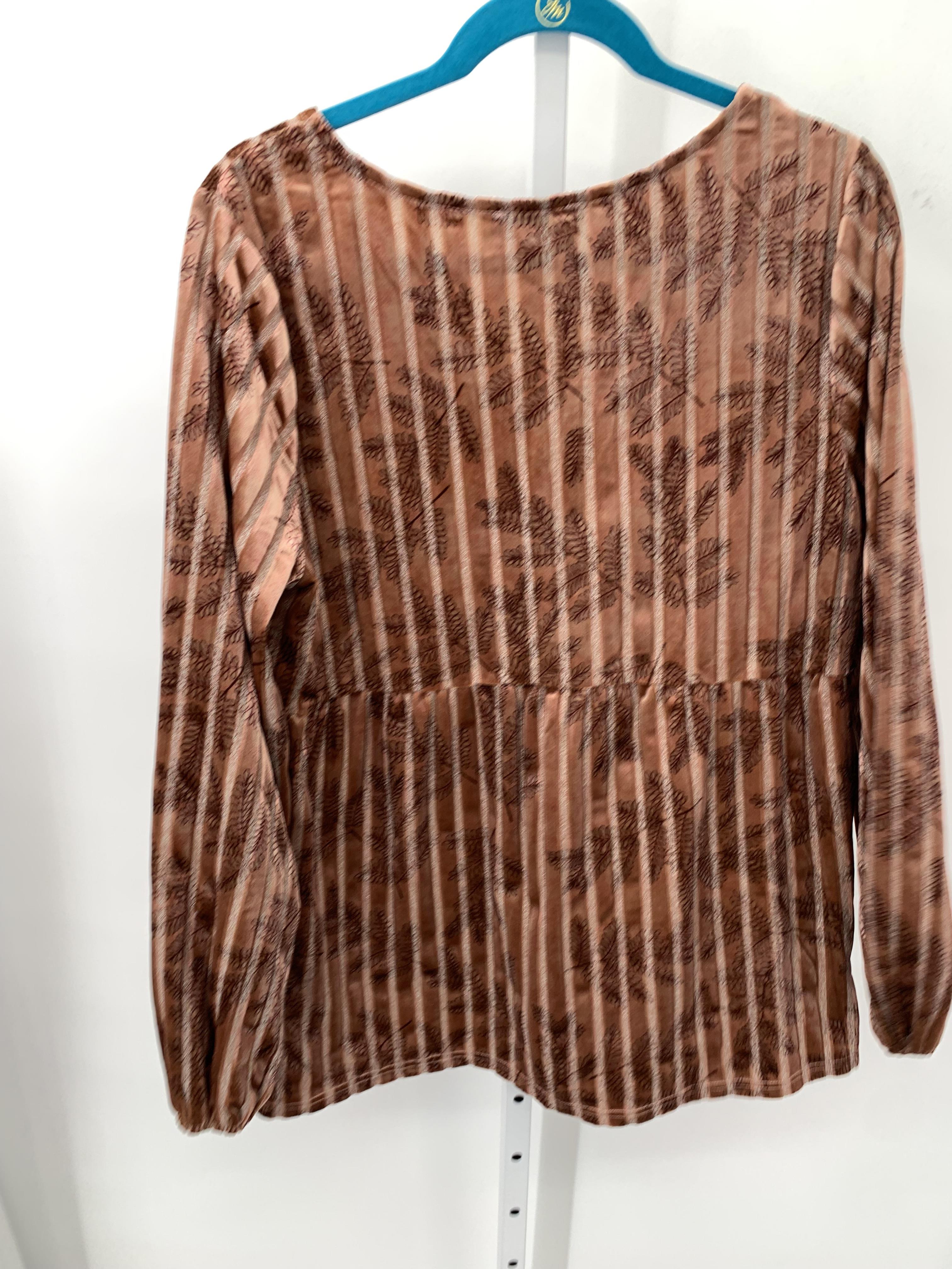 Suzanne Betro Size Large Misses Long Sleeve Shirt