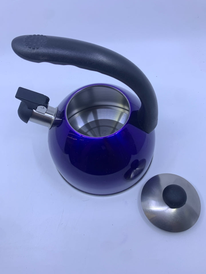 COBALT BLUE TEA KETTLE.