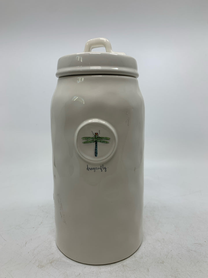 DRAGONFLY TALL CANISTER.