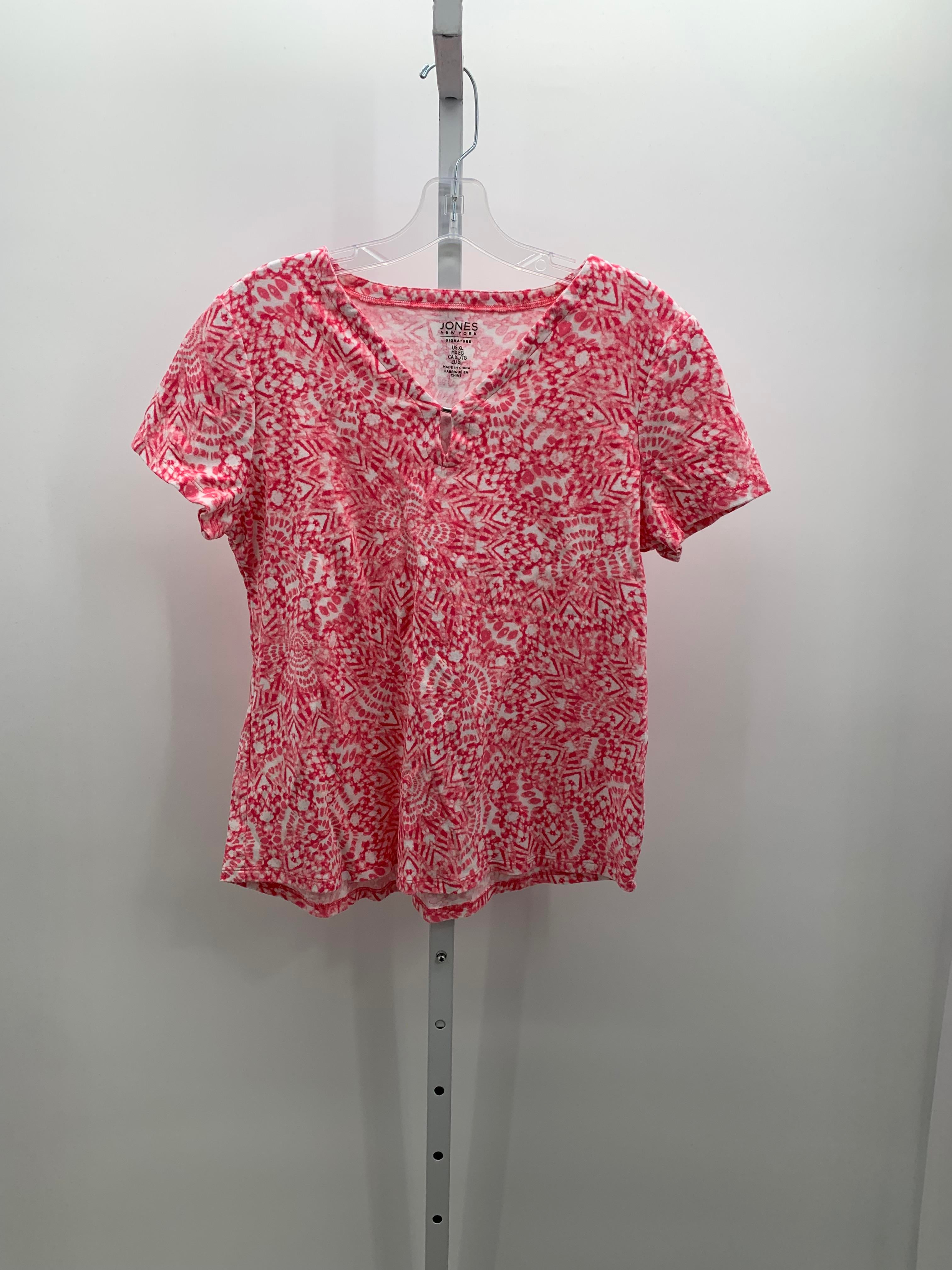 Jones New York Size Extra Large Misses Short Sleeve Shirt