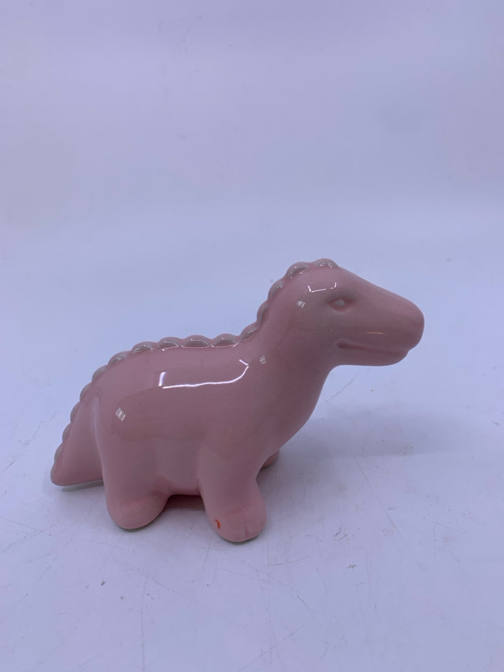 LIGHT PINK GLAZE CERAMIC DINO.