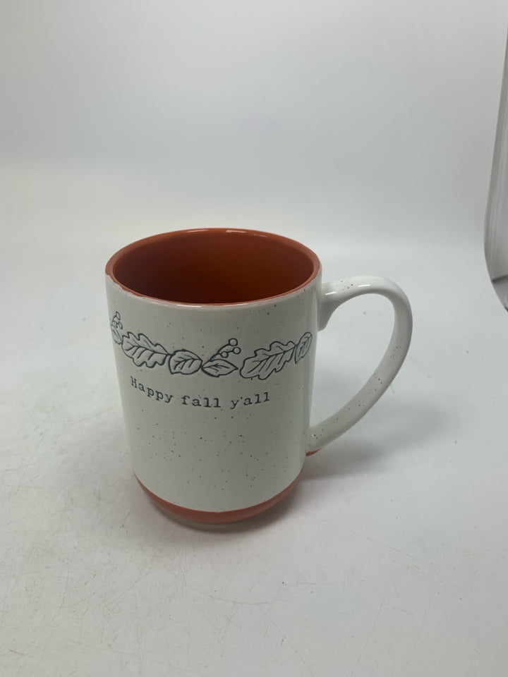 SPECKLED HAPPY FALL Y'ALL MUG.