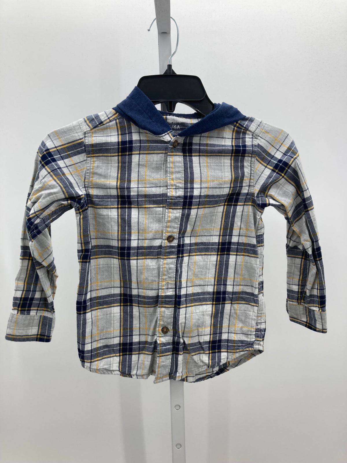 YELLOW HOODED PLAID