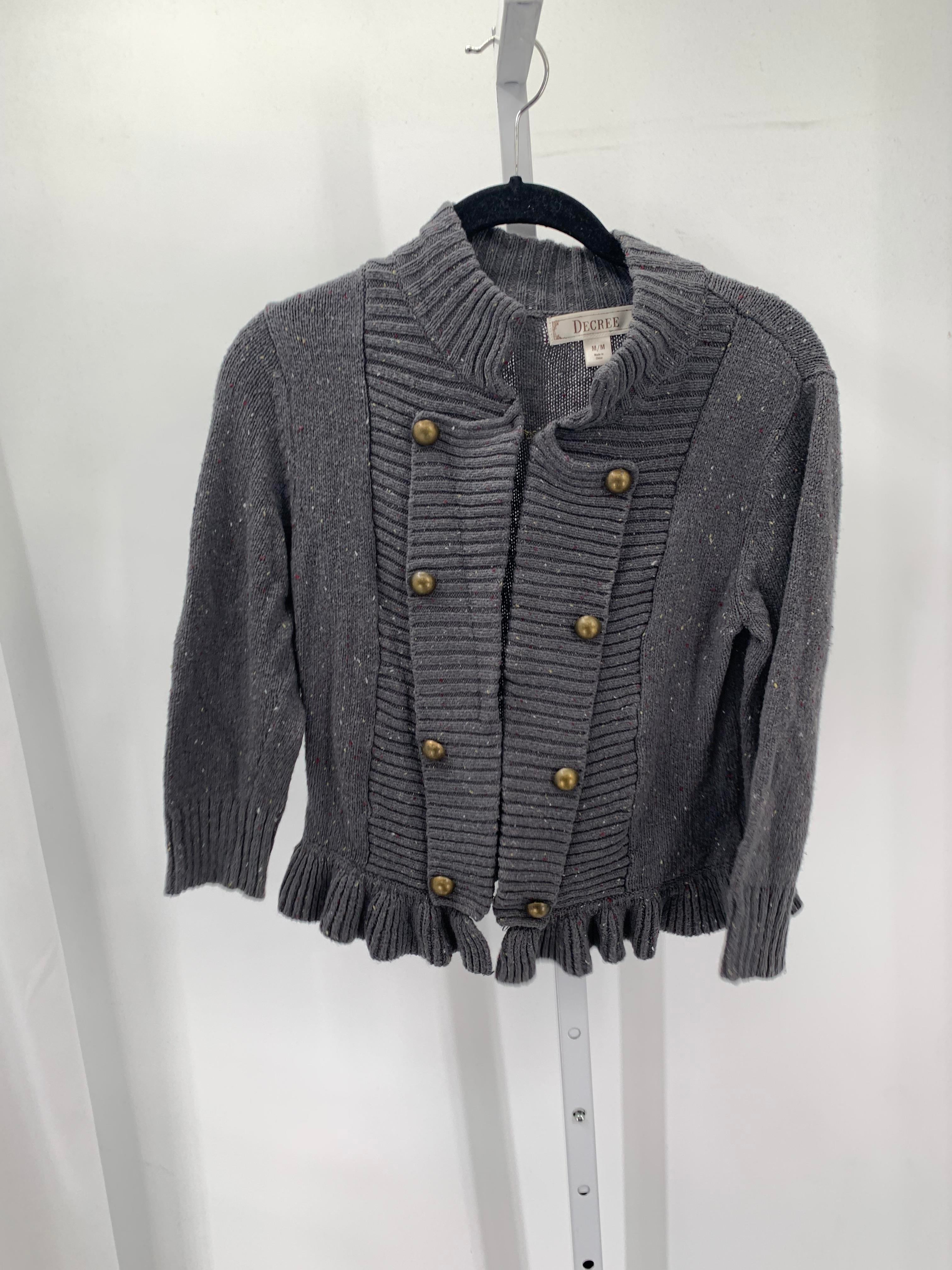 Decree Size Medium Juniors Long Sleeve Sweater
