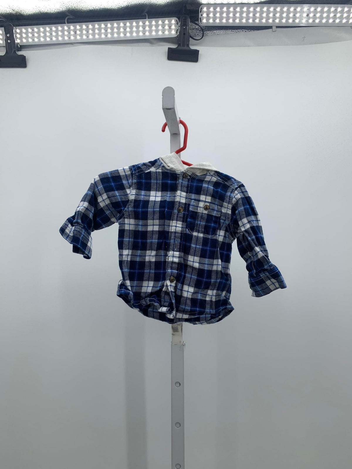 WHITE PLAID HOODED