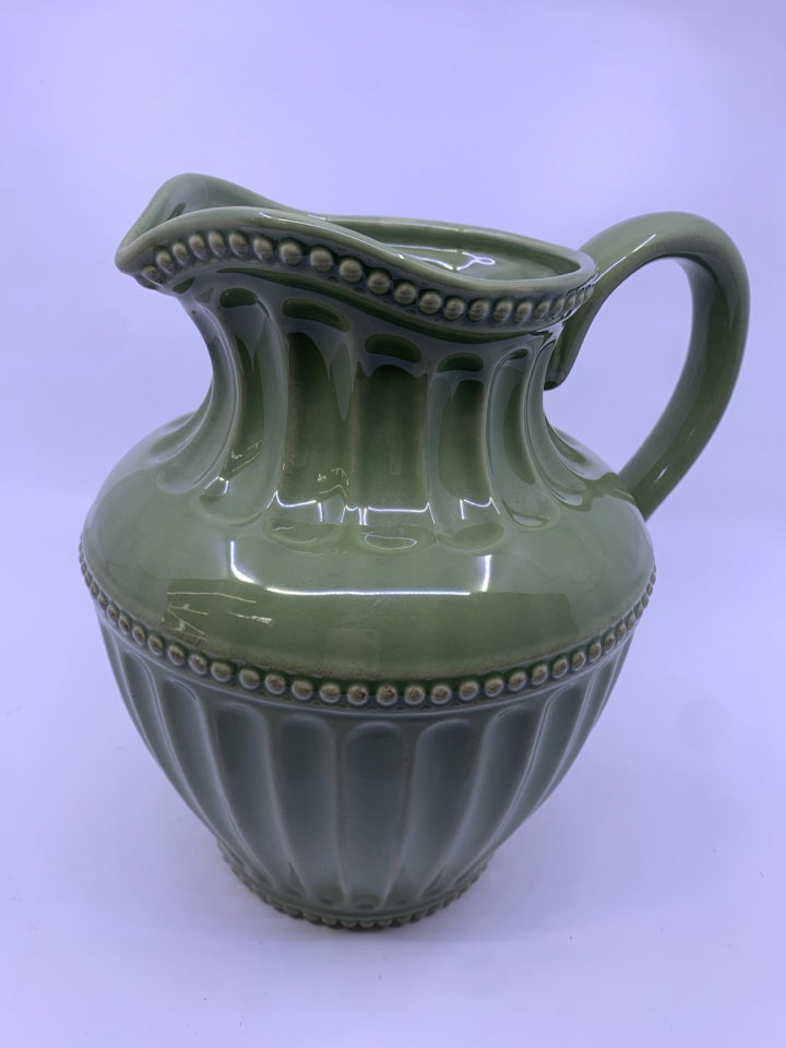 LARGE GREEN PITCHER.